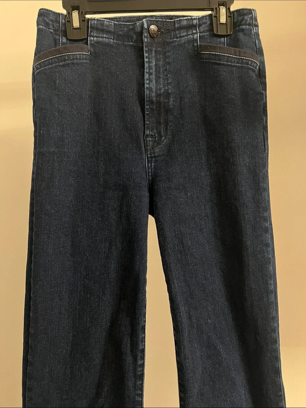 J Brand Dark High Waist Trouser Wide Flare Leg Jeans